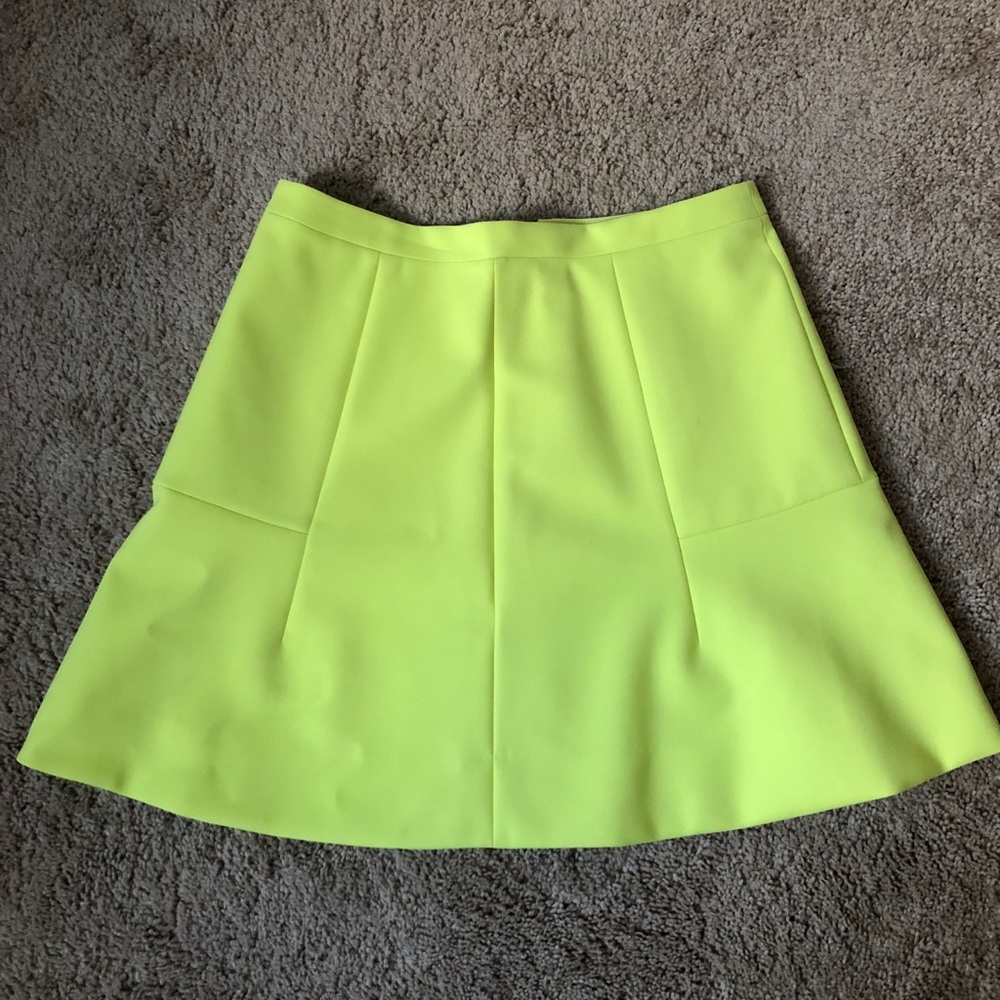 NWT JCREW neon flare skirt